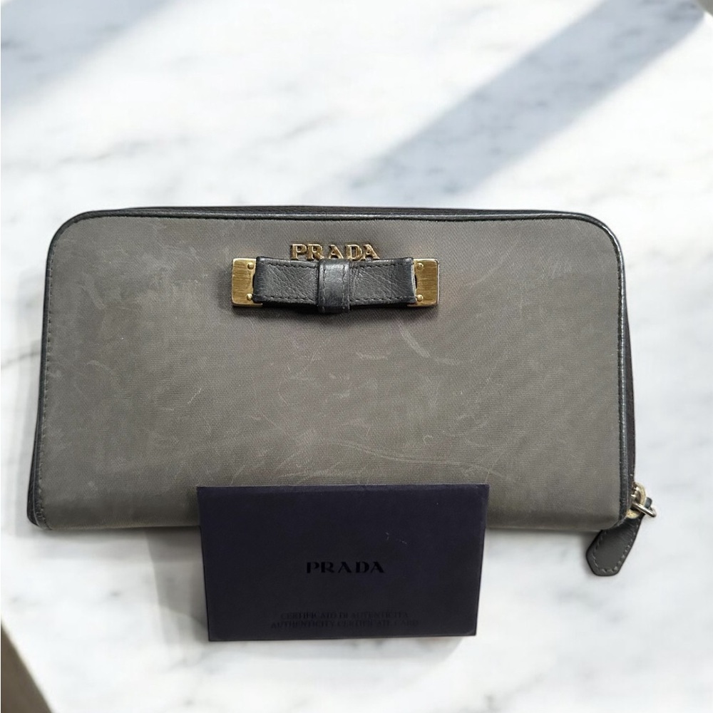 Prada Nylon Zip Around Wallet
